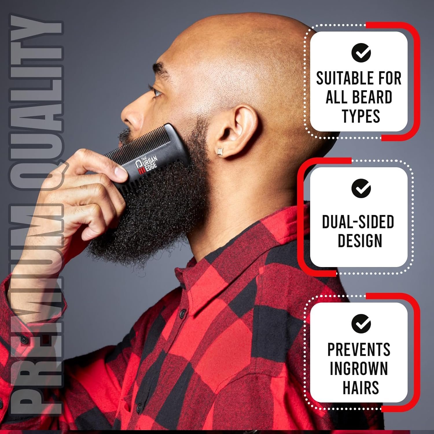 Using Wooden Beard Comb