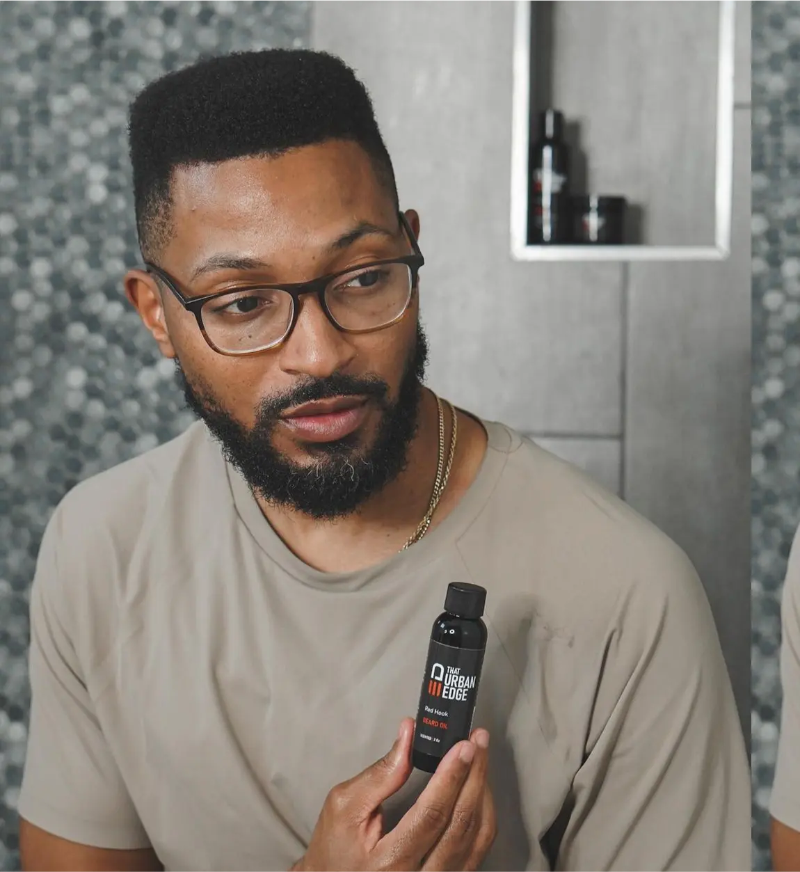 Customer Using Beard Oil-